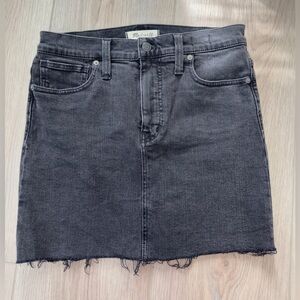 Madewell. Gray Denim Skirt